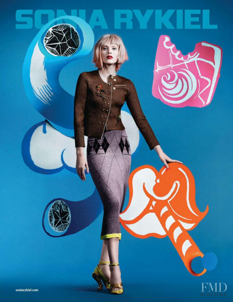 Karen Elson featured in  the Sonia Rykiel advertisement for Spring/Summer 2014