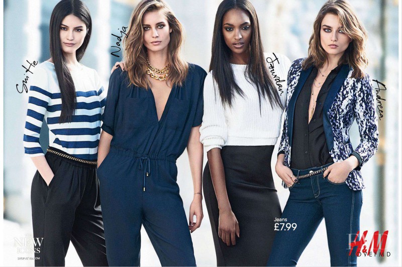 Andreea Diaconu featured in  the H&M New Icons advertisement for Spring/Summer 2014