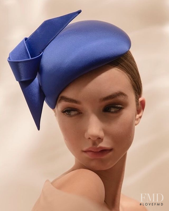 Josie Lane featured in  the Philip Treacy London lookbook for Spring/Summer 2019