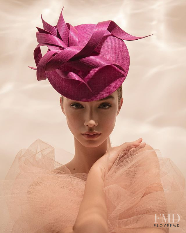 Josie Lane featured in  the Philip Treacy London lookbook for Spring/Summer 2019