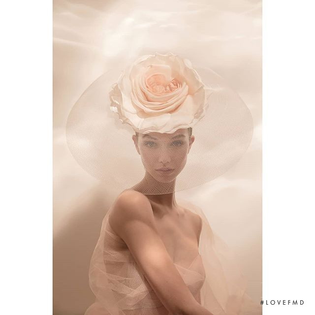 Josie Lane featured in  the Philip Treacy London lookbook for Spring/Summer 2019