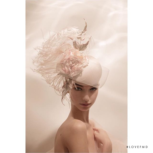 Josie Lane featured in  the Philip Treacy London lookbook for Spring/Summer 2019