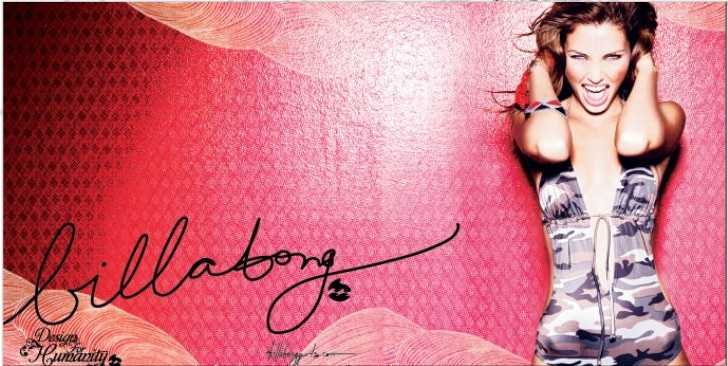 Simone Villas Boas featured in  the Billabong advertisement for Spring/Summer 2007