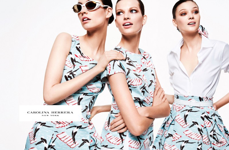 Bette Franke featured in  the Carolina Herrera New York advertisement for Spring/Summer 2014