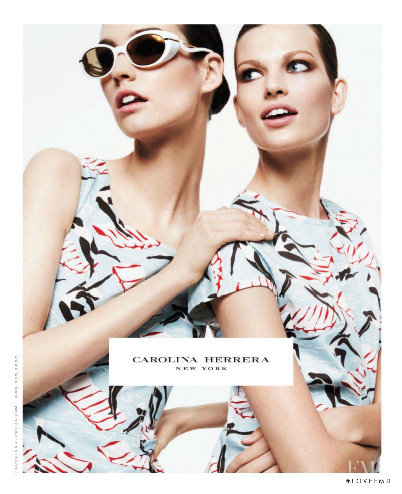 Bette Franke featured in  the Carolina Herrera New York advertisement for Spring/Summer 2014