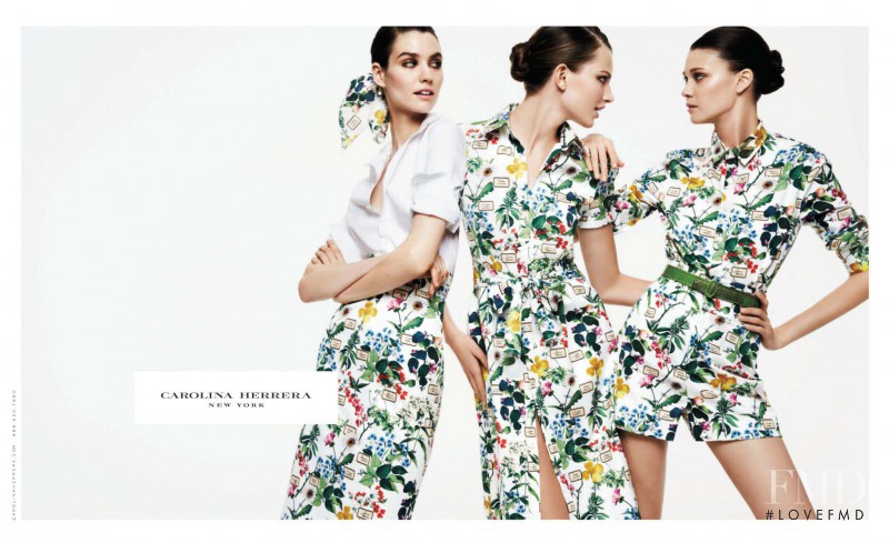 Bette Franke featured in  the Carolina Herrera New York advertisement for Spring/Summer 2014