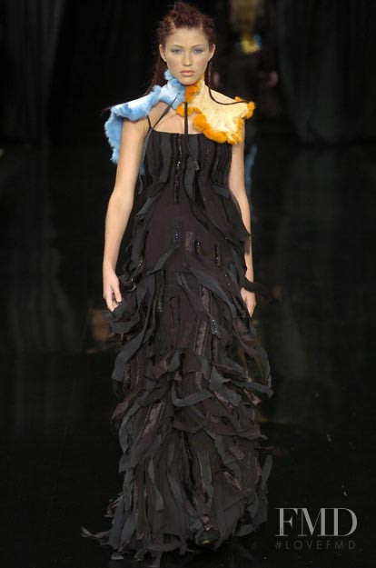 Simone Villas Boas featured in  the Victor Dzenk fashion show for Autumn/Winter 2005