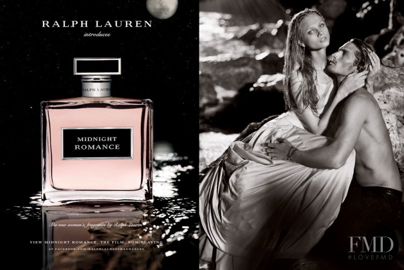 Anna Selezneva featured in  the Ralph Lauren Fragrances "Midnight Romance" Fragrance advertisement for Spring/Summer 2014