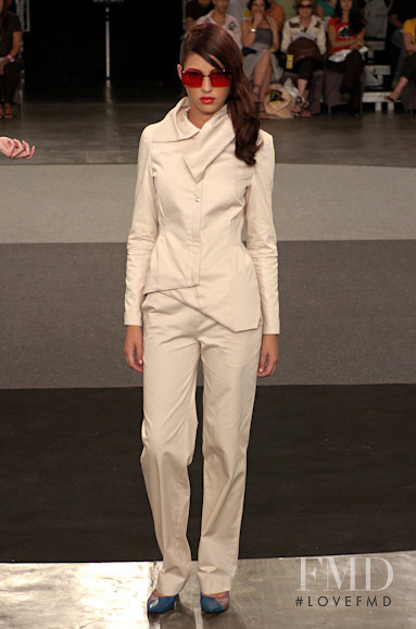 Simone Villas Boas featured in  the Lorenzo Merlino fashion show for Autumn/Winter 2005