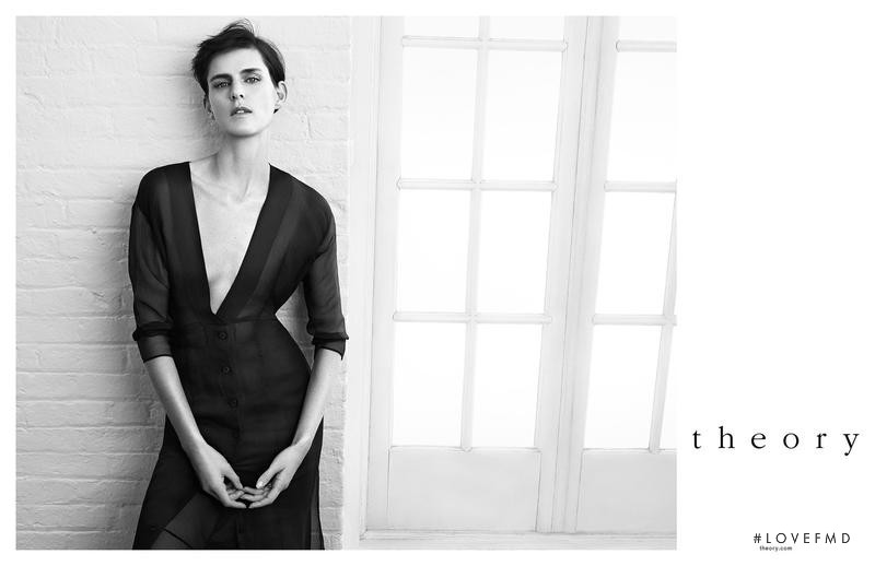 Stella Tennant featured in  the Theory advertisement for Spring/Summer 2014