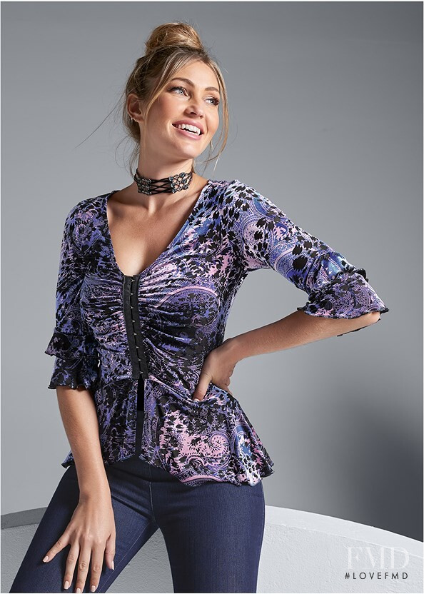 Simone Villas Boas featured in  the Venus Clothing catalogue for Autumn/Winter 2020