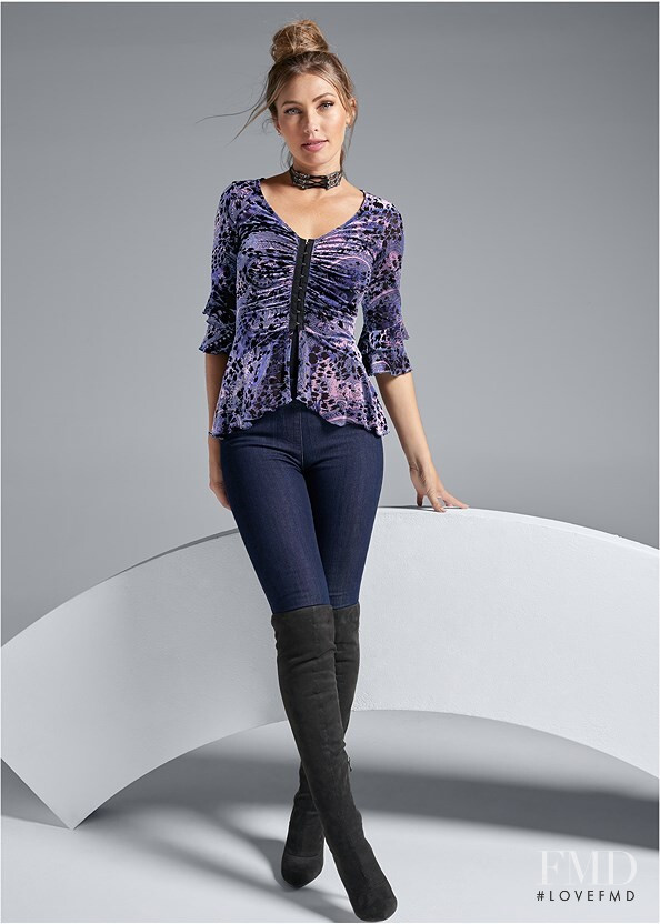 Simone Villas Boas featured in  the Venus Clothing catalogue for Autumn/Winter 2020