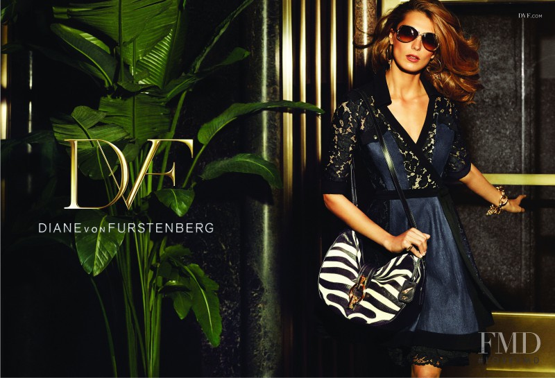 Daria Werbowy featured in  the Diane Von Furstenberg advertisement for Spring/Summer 2014
