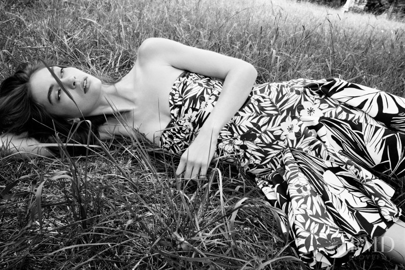 Marine Deleeuw featured in  the Zara TRF advertisement for Spring/Summer 2014