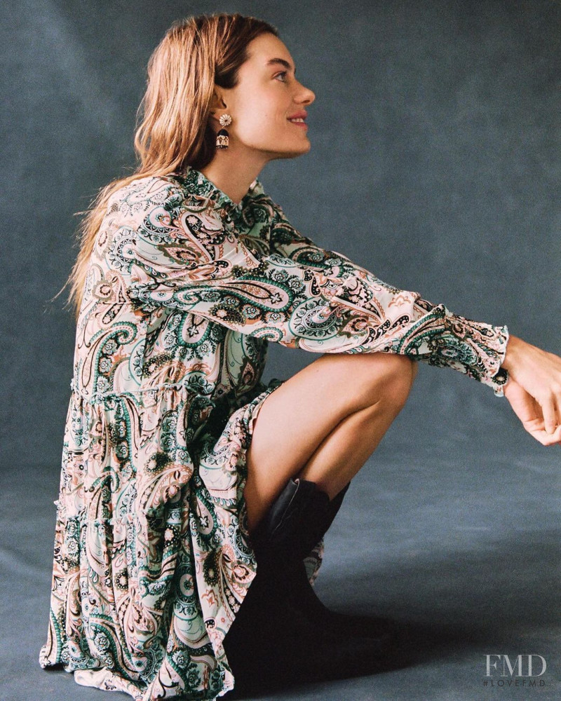 Camille Rowe featured in  the Anthropologie advertisement for Autumn/Winter 2020