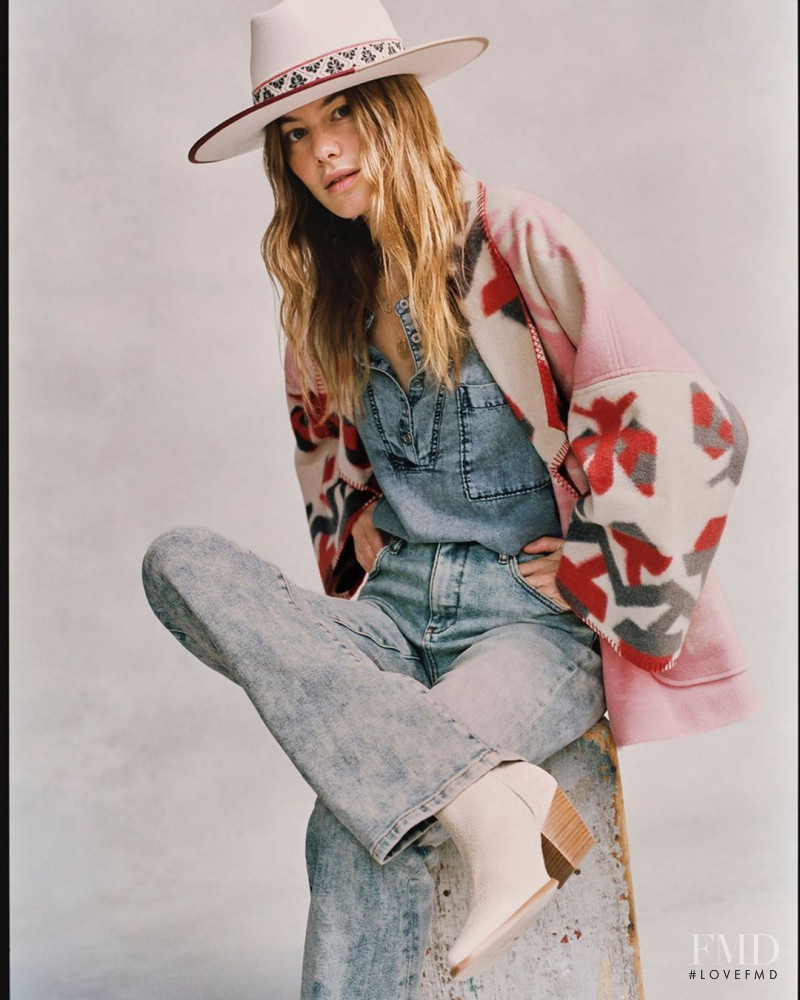 Camille Rowe featured in  the Anthropologie advertisement for Autumn/Winter 2020