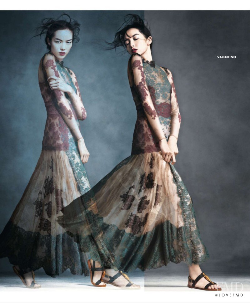 Fei Fei Sun featured in  the Neiman Marcus advertisement for Spring/Summer 2014