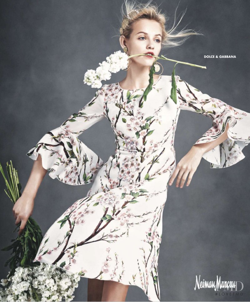 Ginta Lapina featured in  the Neiman Marcus advertisement for Spring/Summer 2014