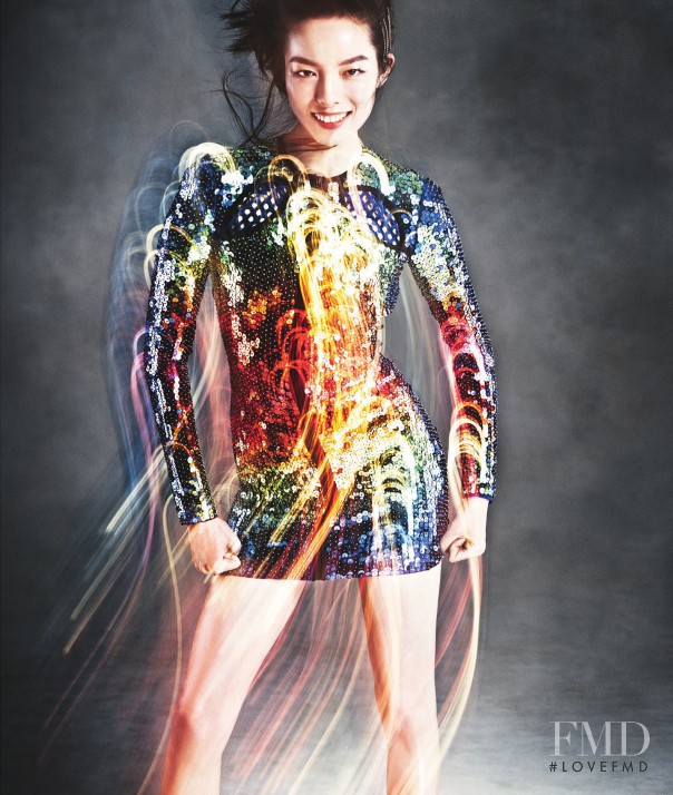 Fei Fei Sun featured in  the Neiman Marcus advertisement for Spring/Summer 2014