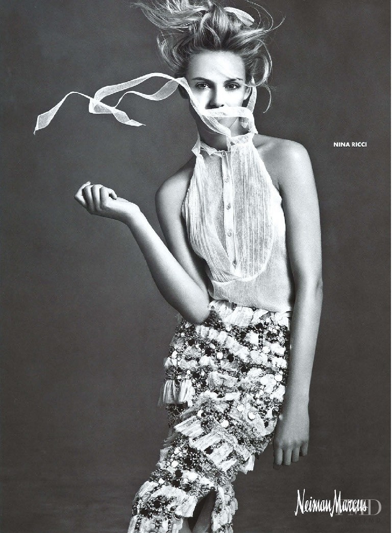 Ginta Lapina featured in  the Neiman Marcus advertisement for Spring/Summer 2014