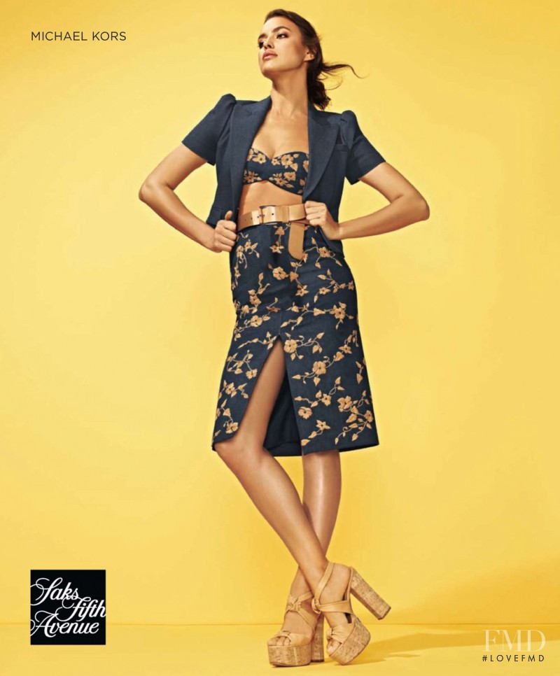 Irina Shayk featured in  the Saks Fifth Avenue advertisement for Spring/Summer 2014