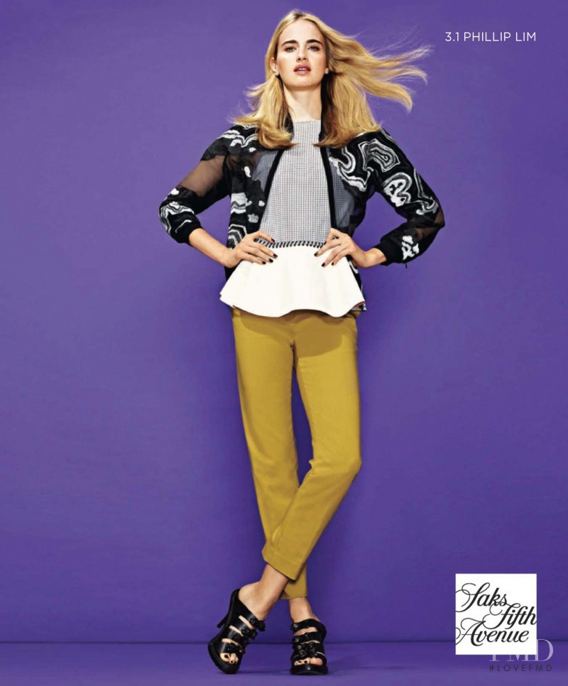 Elinor Jade Weedon featured in  the Saks Fifth Avenue advertisement for Spring/Summer 2014