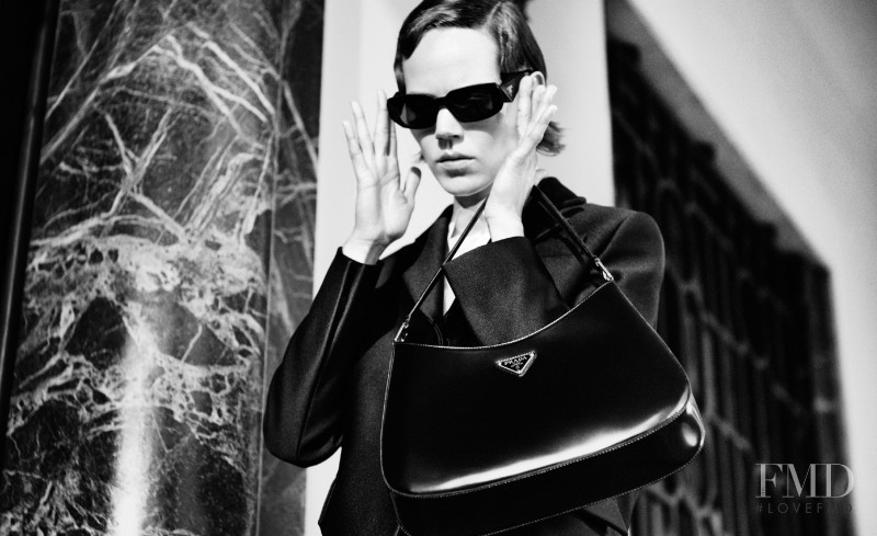 Freja Beha Erichsen featured in  the Prada A Stranger Calls advertisement for Resort 2021