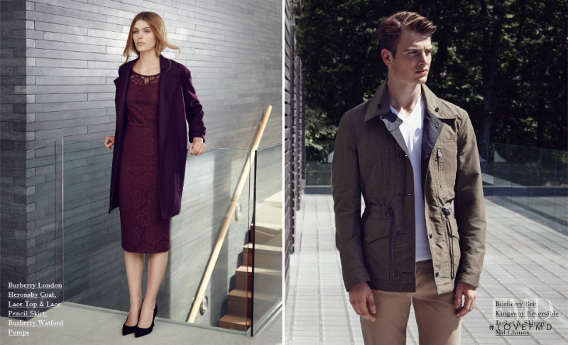 Madison Headrick featured in  the Bloomingdales Burberry lookbook for Fall 2014