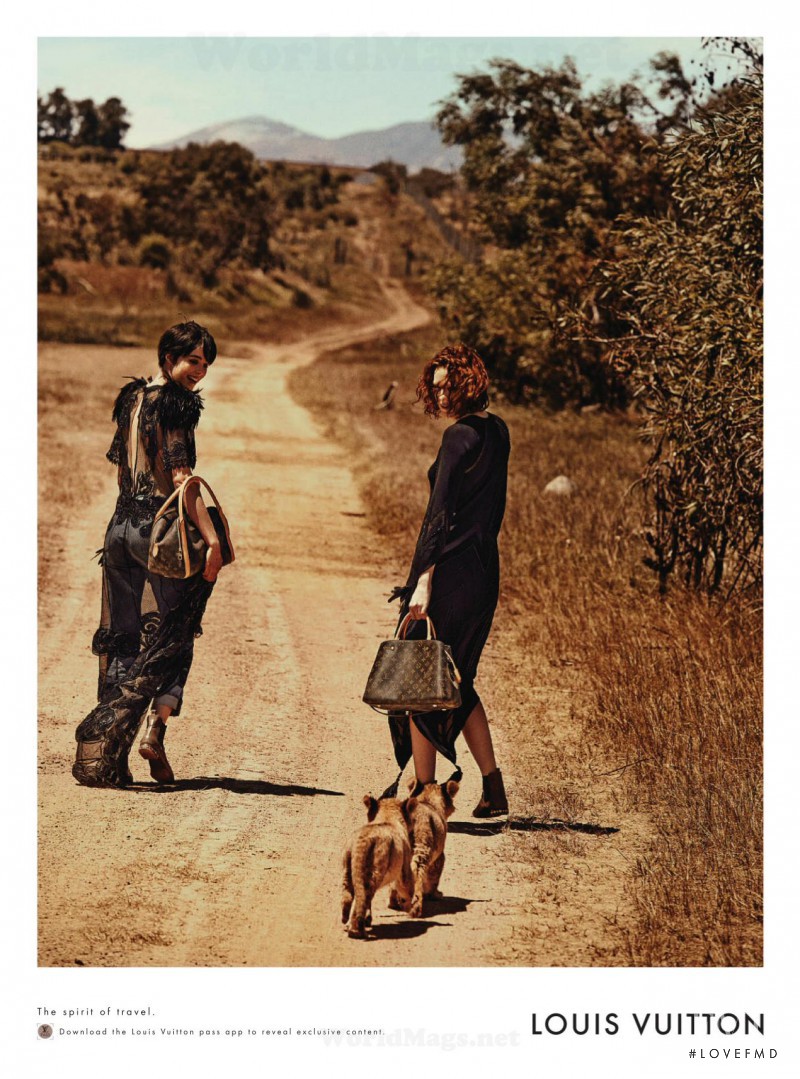 Edie Campbell featured in  the Louis Vuitton \'Spirit of Travel\'  advertisement for Spring/Summer 2014