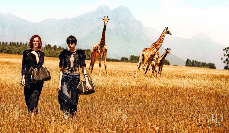 Edie Campbell featured in  the Louis Vuitton \'Spirit of Travel\'  advertisement for Spring/Summer 2014