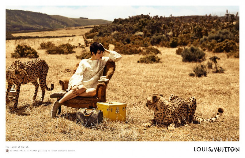 Edie Campbell featured in  the Louis Vuitton \'Spirit of Travel\'  advertisement for Spring/Summer 2014