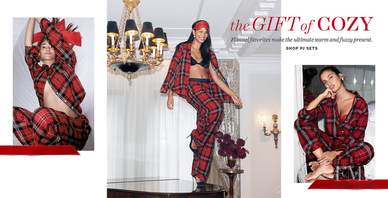Grace Elizabeth featured in  the Victoria\'s Secret advertisement for Holiday 2020