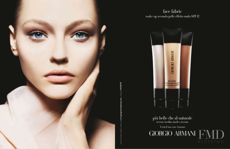 Sasha Pivovarova featured in  the Armani Beauty advertisement for Autumn/Winter 2010