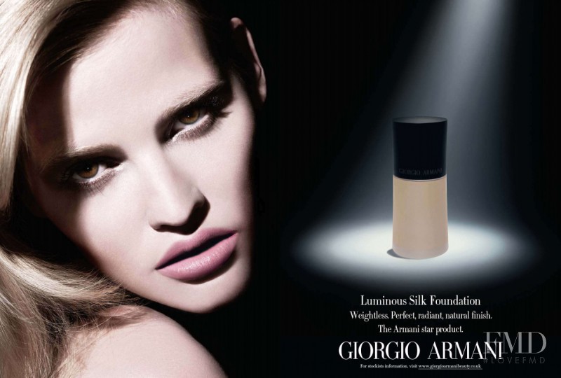 Lara Stone featured in  the Armani Beauty advertisement for Autumn/Winter 2010