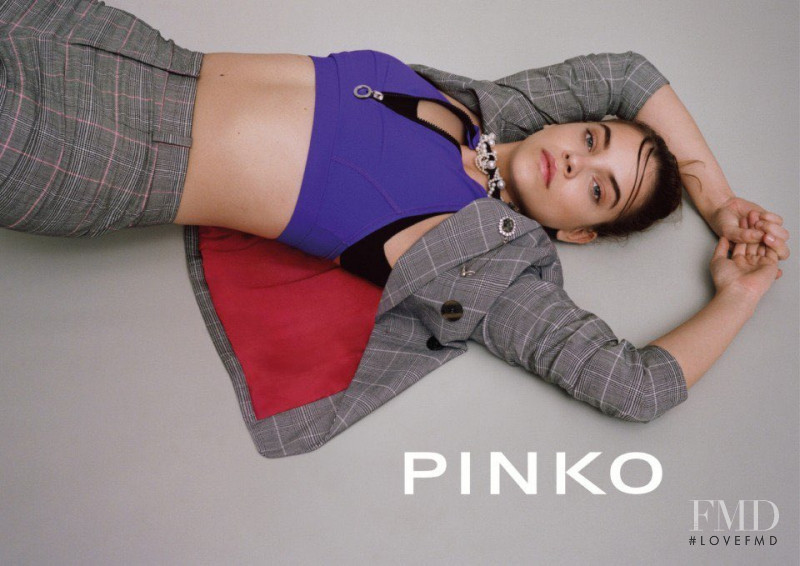 Barbara Palvin featured in  the Pinko advertisement for Spring/Summer 2018