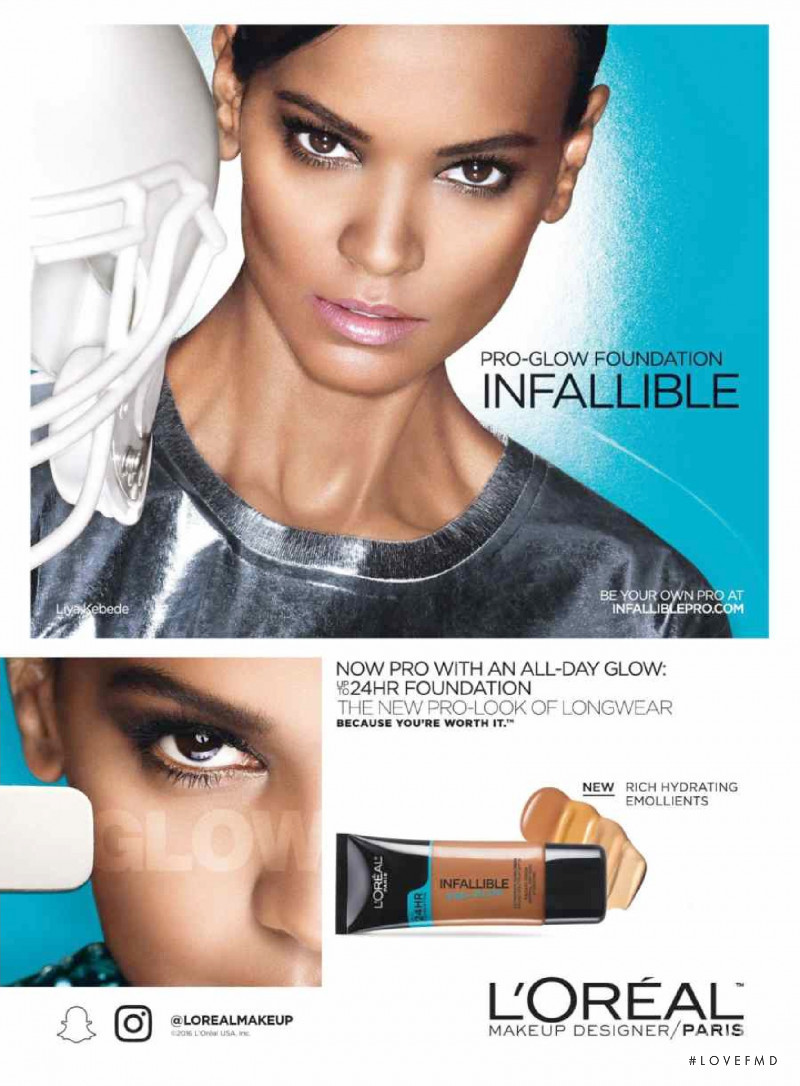 Liya Kebede featured in  the L\'Oreal Paris advertisement for Spring/Summer 2016