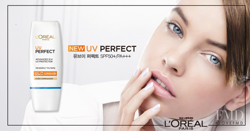Barbara Palvin featured in  the L\'Oreal Paris UV Perfect advertisement for Summer 2015