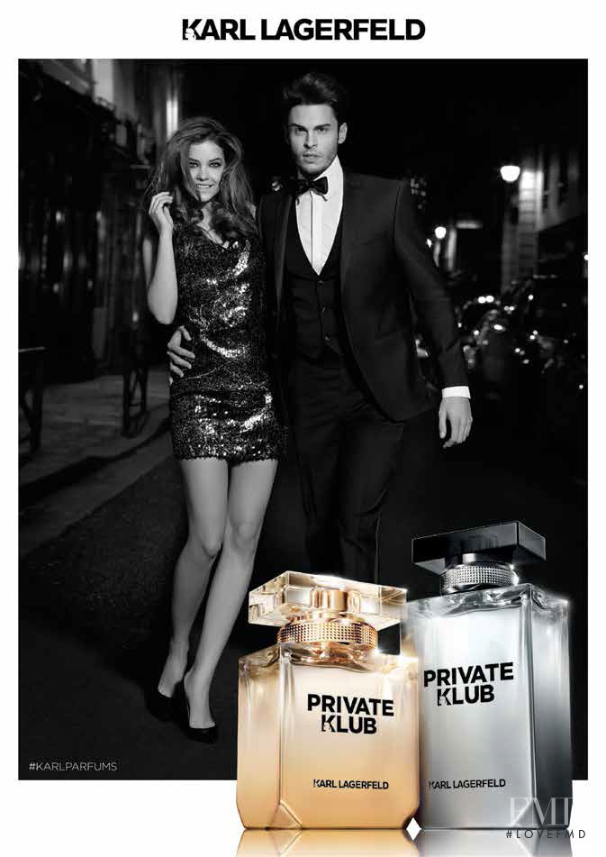 Baptiste Giabiconi featured in  the Karl Lagerfeld Private Klub Parfums advertisement for Spring/Summer 2015