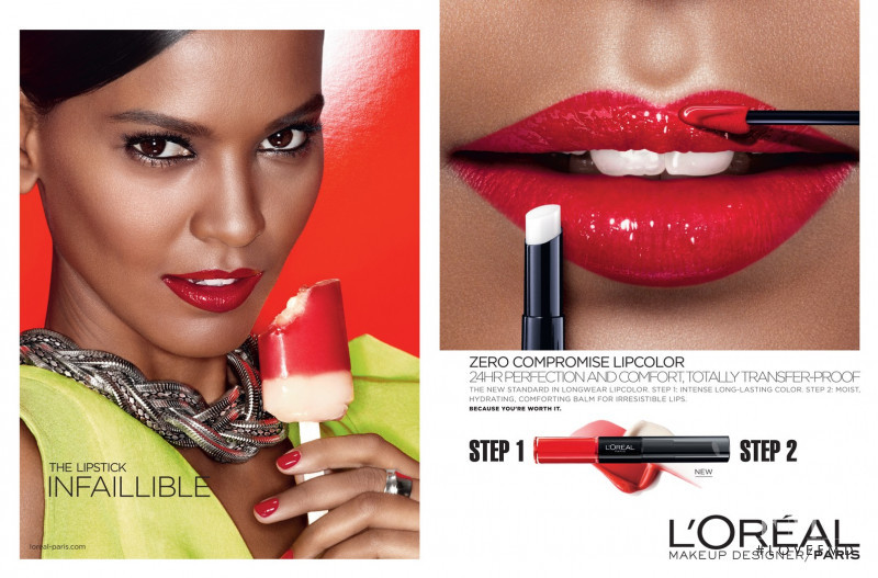 Liya Kebede featured in  the L\'Oreal Paris Infallible Collection advertisement for Spring/Summer 2015
