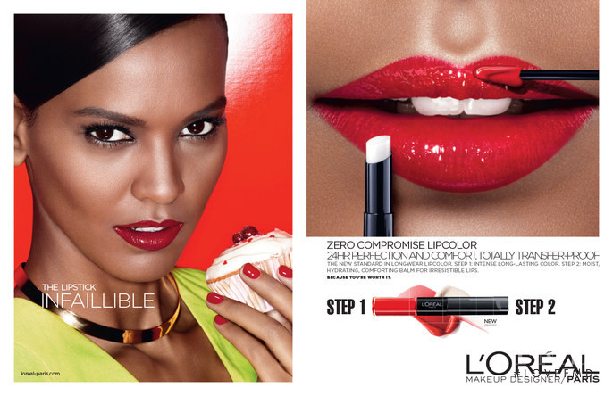 Liya Kebede featured in  the L\'Oreal Paris Infallible Collection advertisement for Spring/Summer 2015