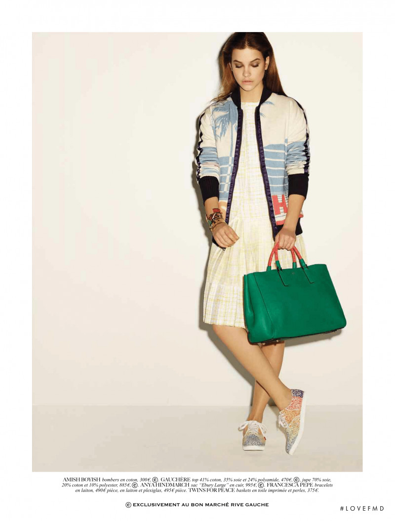 Barbara Palvin featured in  the Le Bon Marche L\'Esprit Rive gauche collection lookbook for Spring/Summer 2015