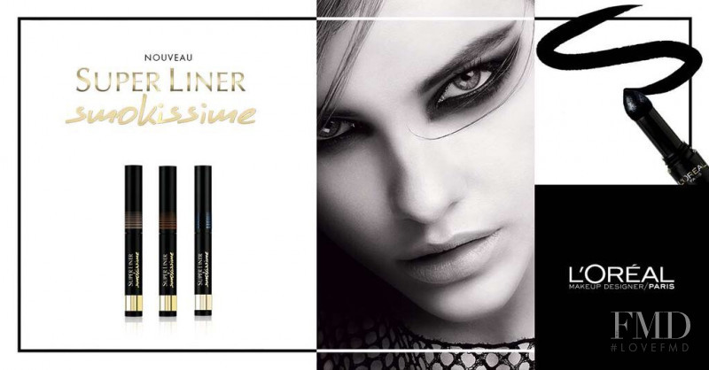 Barbara Palvin featured in  the L\'Oreal Paris Super Liner Smokissime advertisement for Autumn/Winter 2014
