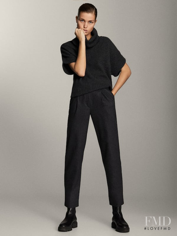 Luna Bijl featured in  the Massimo Dutti Icons capsule collection  catalogue for Winter 2020