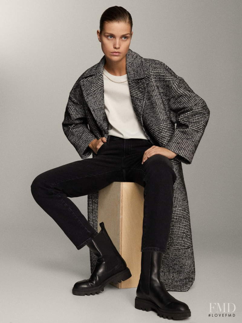 Luna Bijl featured in  the Massimo Dutti Icons capsule collection  catalogue for Winter 2020