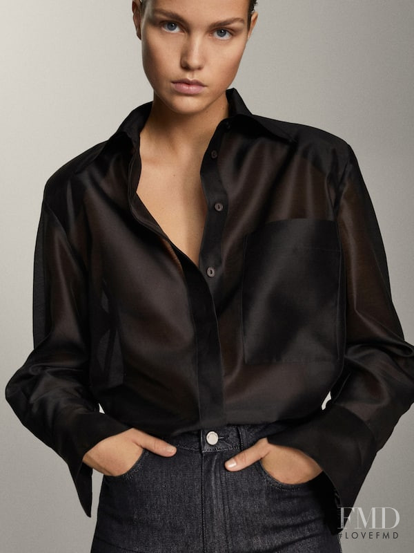 Luna Bijl featured in  the Massimo Dutti Icons capsule collection  catalogue for Winter 2020