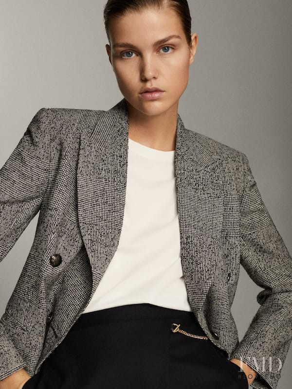 Luna Bijl featured in  the Massimo Dutti Icons capsule collection  catalogue for Winter 2020