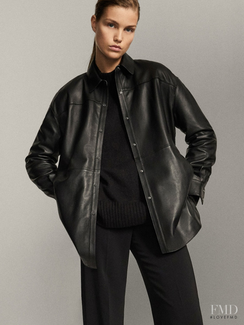 Luna Bijl featured in  the Massimo Dutti Icons capsule collection  catalogue for Winter 2020