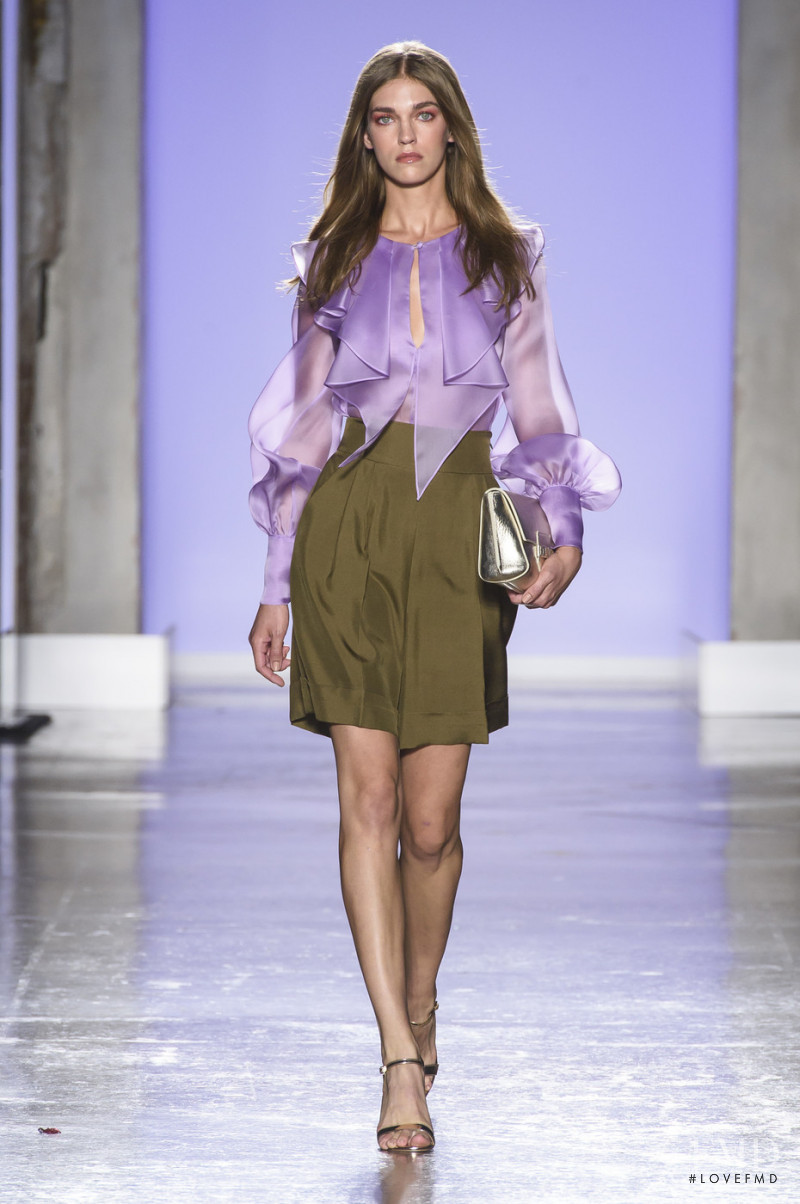 Samantha Gradoville featured in  the Luisa Spagnoli fashion show for Spring/Summer 2019