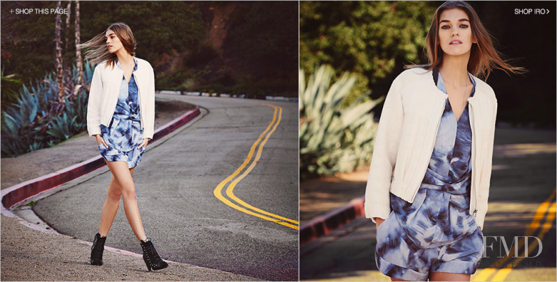 Samantha Gradoville featured in  the Shopbop IRO lookbook for Spring/Summer 2015