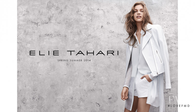 Samantha Gradoville featured in  the Elie Tahari advertisement for Spring/Summer 2014